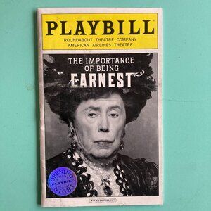 Playbill The Importance of Being Earnest Brian Bedford Silver Seal Opening Nite
